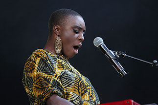 Laura Mvula performing at The Liverpool International Music Festival 2015