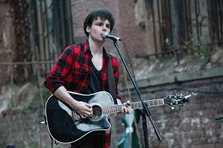 Stephen Langstaff performing at St.Luke's Church in Liverpool